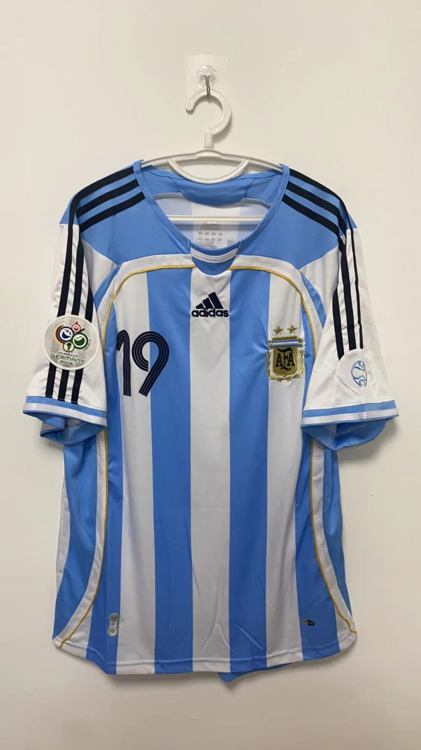 Messi Argentina National Team 2006 World Cup Home Original Retro Jersey