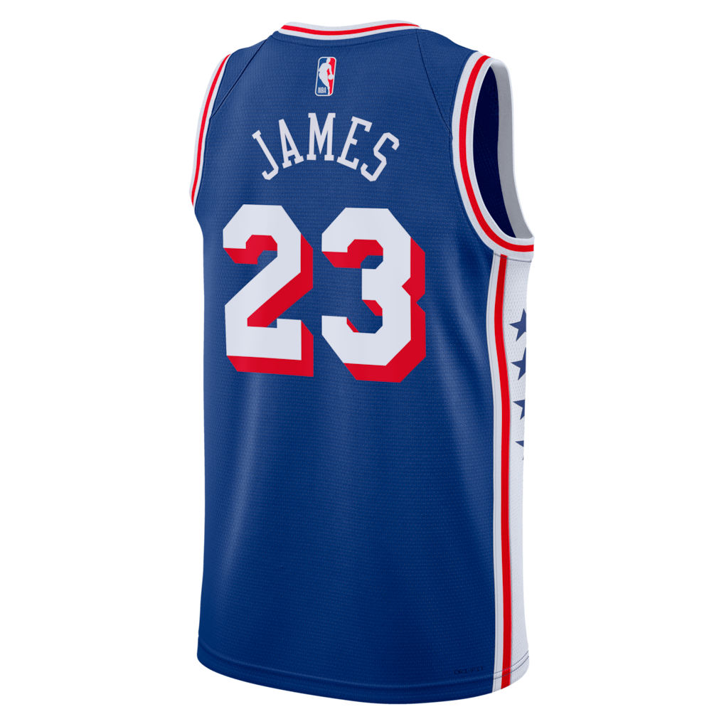 Unisex Philadelphia 76ers LeBron James Nike Royal Swingman Jersey - Icon Edition